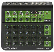 Eco Green Mix 42i компактный микшерный пульт со встроенным аудиоинтерфейсом