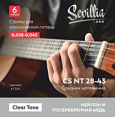 Sevillia 500 комплектов Clear Tone CS NT28-43  из 6-ти струн для класcической гитары без упаковки