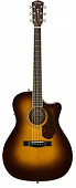 Fender PM-4CE Auditorium LTD Sunbrst электроакустическая, серия Paramount, 3-х цветный санберст