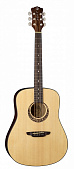 Luna Gypsy MUS PK акустическая гитара, дредноут, цвет натуральный