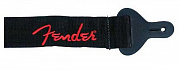 Fender Black/Red Logo ремень для гитары черно-красный