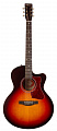 Norman B18 CW MJ CB A/ E  электроакустическая гитара, mini-Jumbo, Fishman, цвет вишневый санберст
