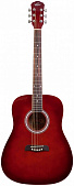 Oscar Schmidt OD50RDB  акустическая гитара Dreadnought, цвет красный санбёрст