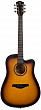 Rockdale Aurora D3 C SBST акустическая гитара дредноут с вырезом, цвет санберст, сатиновое покрытие