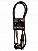 Xline Cables RMIC XLRF-Jack 01 кабель микрофонный  XLR 3 pin female - JACL 6.3 mono длина 1м